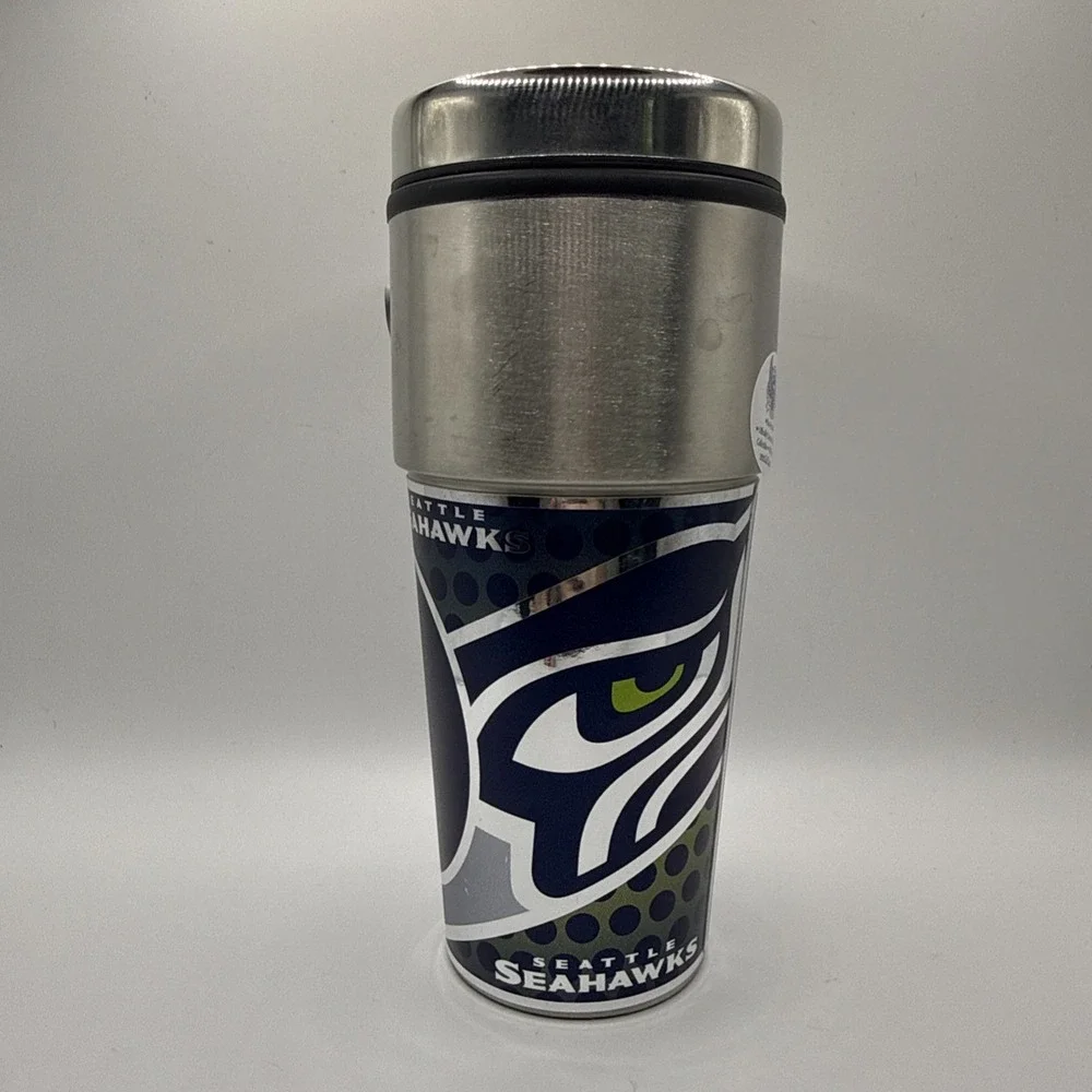 NEW Seattle Seahawks NFL Metallic Travel Tumbler - Stainless Steel  16-Ounce